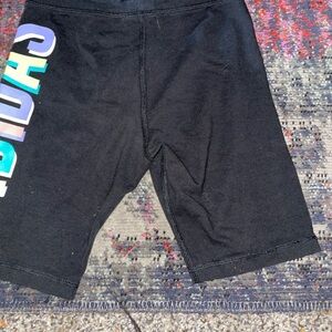 adidas Kids Black Shorts with Colorful Logo